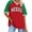Red, variant on Women's Mexico Soccer Jersey, V Neck Short Sleeve Fan Supporter Shirt Collection, Patriotic Country Letter Print Rally Tee, Lightweight Retro Streetwear Match Day Cheering Slim Fit Blouse