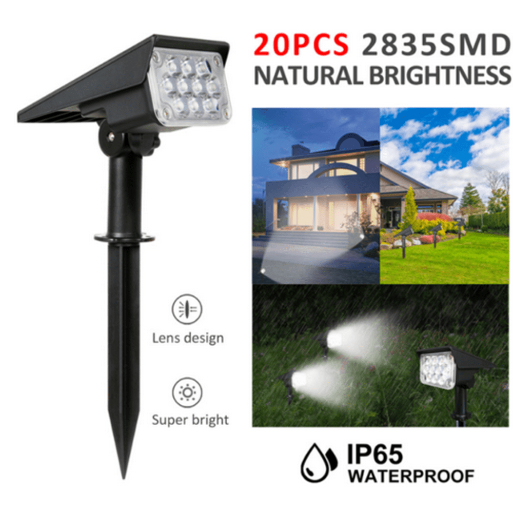 Solar Flood Lights Outdoor, Bright 20 LED Colorful Landscape Lamps