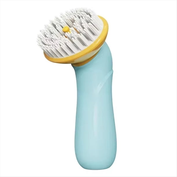 Cepillo de Baño para Mascotas con Dispensador de Champú, Cerdas Suaves de Silicona, Herramienta de Masaje Manual para Perros y Gatos.