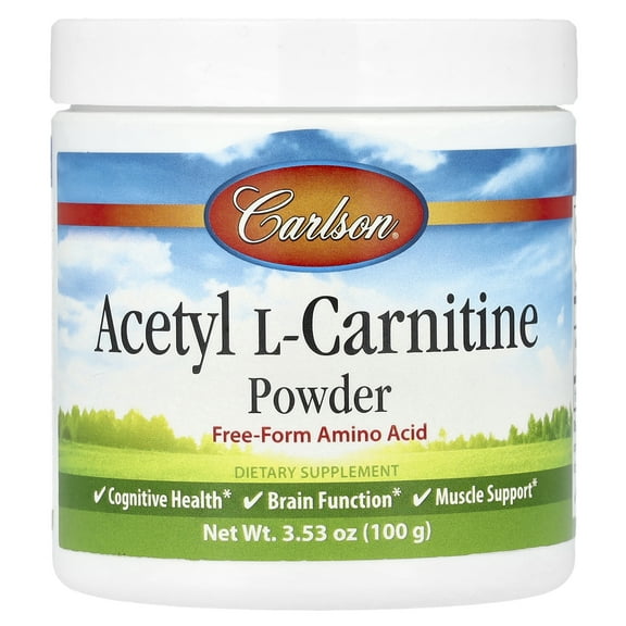 Carlson Acetyl L-Carnitine Powder, 3.53 oz (100 g)