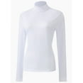 thumbnail image 2 of Women's Turtleneck Long Sleeve Shirts Slim Fitted Lightweight Base Layer Casual Tops, 2 of 5