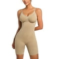 thumbnail image 4 of ToBeInStyle Women's Full Body Slimming Bodysuit Shapers - Mid-Thigh Shorts - Beige, 4 of 6