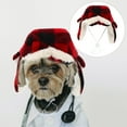 thumbnail image 6 of ADDHAT Adjustable Red Plush Pet Beret Winter Warm Hat for Large Dogs, 6 of 7
