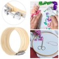 thumbnail image 2 of Herwey Embroidery Hoops,Embroidery Hoops Adjustable Cross Stitch Frame Circle Embroidery Stretch Clip Sewing Tools,Round Cross Stitch Frame, 2 of 8
