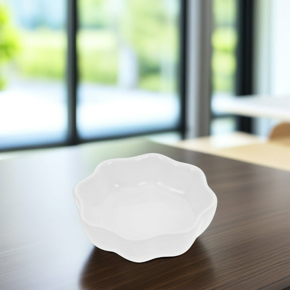 Pawsdot 2Pcs Multi-Function White Ceramic Hamster Feeding Bowls Simple Design Spill Resistant