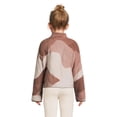 thumbnail image 3 of Athletic Works Girls Microfleece Quarter-Zip Pullover, Sizes 4-18 & Plus, 3 of 5
