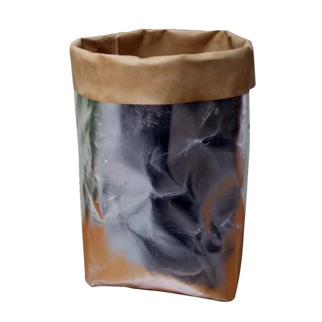 Agiferg Sac en Papier Kraft Lavable Pots de Fleurs Multifonction Rangement Maison SL