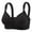 Black, variant on Sakmal No Underwire Bras for Older Women Bralette Lift Front Closure Cotton Black Stretch Womens Bras L