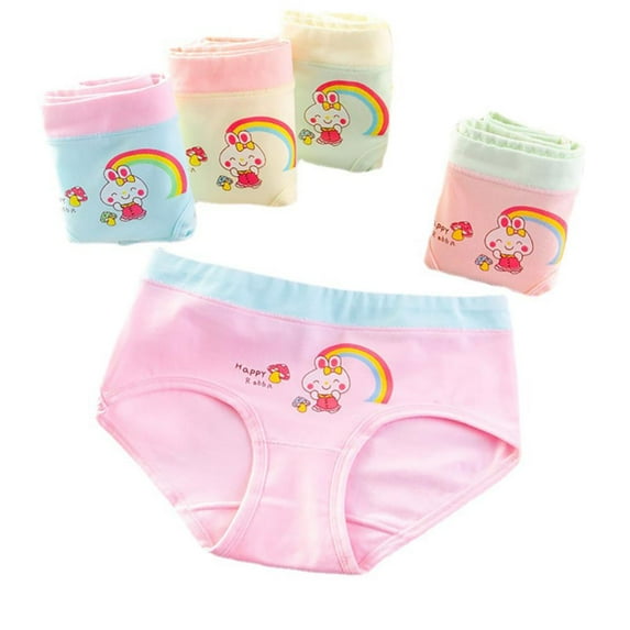 Esaierr Toddler Kids Girls Underwear,Little Girls Undies Briefs Baby Cotton Underwear Boxers Panties 4Pcs