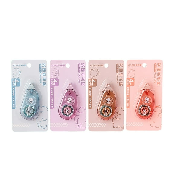 Dot Roller Adhesive Tape With Correction Tape Dispenser Portable Double Sided Glue Tape For Journaling
