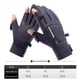 thumbnail image 2 of Guantes 2 dedos Flip invierno pantalla táctil para mujeres hombres deportes al aire libre (L) gris, 2 of 6