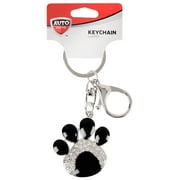 Auto Drive Paw Print Key Ring, Black