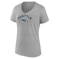thumbnail image 2 of Women's Heather Gray Seattle Seahawks Team Arc V-Neck T-Shirt, 2 of 3