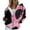 Pink, variant on Sweatshirt for Women Comfy For A Cause: Breast Cancer Casual Zip Camo Hoodie
