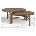 thumbnail image 2 of Bowery Hill Contemporary Nesting Cocktail Table Set in Honey Oak, 2 of 3