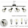 thumbnail image 3 of Easy To Install Industrial Black Kitchen, Multi-Directional Heads Farmhouse Light Fixtures for Wide Application, Dimming Compatible Track Lighting Fixtures, 3 of 5