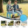 thumbnail image 7 of Bstjewey Outdoor 2-Person Patio Bench, Poly Lumber, Teak Wood Grain, 7 of 7