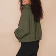 thumbnail image 4 of Kaprioy Womens Oversized Sweatshirts Turtleneck Pullover Long Sleeve Hoodies Tops Fall Fashion Clothing Winter Outerwear Women's Loose Casual Half High Neck Split Wide Collar Fleece Sweatshirt, 4 of 7