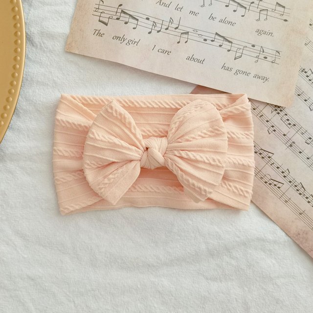 Diadema para bebé recién nacido, turbante de punto elástico, lazo de nailon suave, accesorios para el cabello
