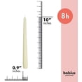 thumbnail image 2 of BOLSIUS Ivory Taper Candles - 10 Pack Unscented 10 Inch Dinner Candle Set - 8 Hours Burn Time - Premium European Quality - Smokeless and Dripless Household, Wedding, Party, and Home Décor Candlesticks, 2 of 8