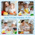 thumbnail image 5 of WonderStone 53PCS Play Food Sets for Kids Kitchen, Pretend Play Toys, Play Pots and Pans Sets ,Toys for Toddlers 3-5,Blue, 5 of 8