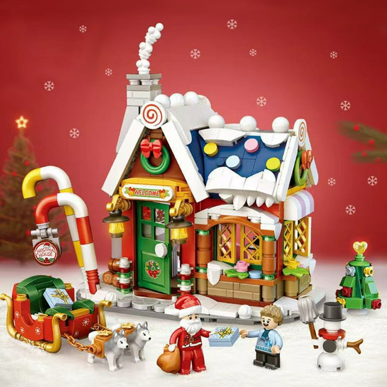 2022 Christmas Decorations House Toys Building Kit,Xmas Tree/Sled