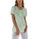 thumbnail image 1 of Gibobby Camiseta de manga corta para mujer Twill Tshirt Casual Fashion Cuello Round Short Women Button Neckline Women's Blouse(Verde,CH), 1 of 5