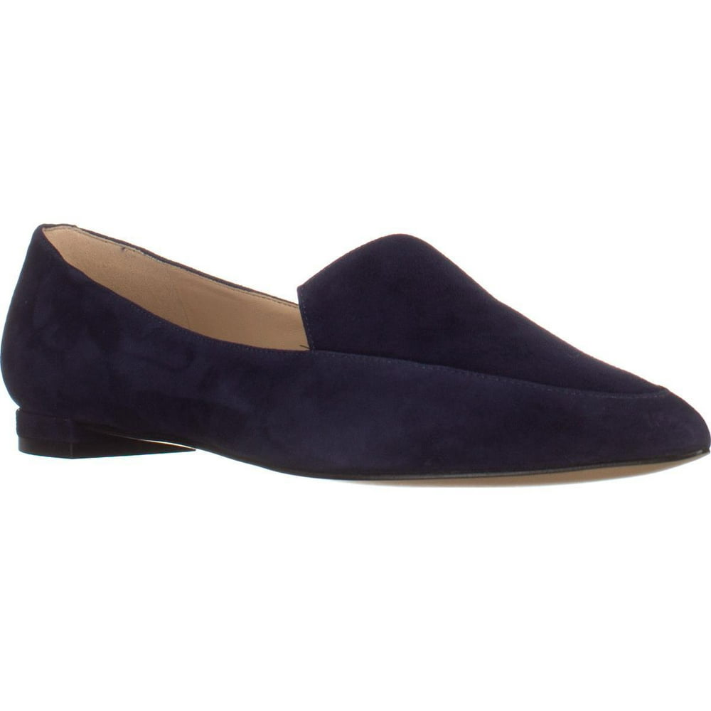 Nine West - Womens Nine West Abay Pointed Toe Loafer Flats, Navy ...