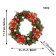 thumbnail image 5 of Gcvizuso Christmas Wreath, Christmas Wreaths for Front Door, Christmas Flower Wreath, Red Festive Wreath, Shopping Mall Window Decorations, Christmas Decorations, 5 of 5