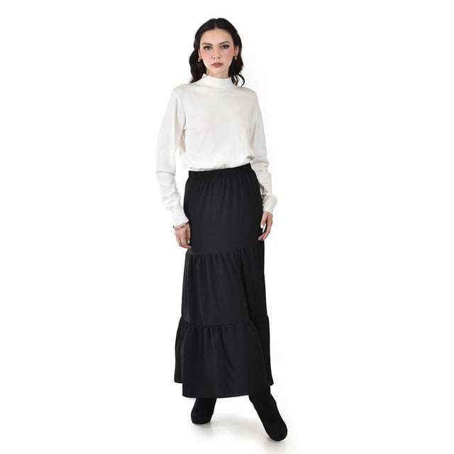 Falda larga con vuelo Roman Fashion /Juvenil, 7061 (Negro) negro M