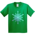 thumbnail image 3 of Inktastic Christmas Blue Ice Snowflake Youth T-Shirt, 3 of 5
