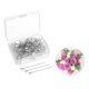 thumbnail image 1 of Paquete de 100 alfileres de corsage, alfiler recto transparente de diamante de 3.8 cm para bodas, 1 of 7