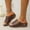 Coffee, variant on WIZUTIZ Shower Sandals Women Vintage Comfort Womens House Shoes Summer High Heel Slides Wedge Sandals Shower Shoes BOHO Knitted Beach Slides Indoor Slides Christmas Gifts