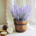thumbnail image 3 of Ramo romántico de 4 flores artificiales de lavanda pura, adecuado para la decoración del hogar, el jardín, la fiesta, la boda, la sala de estar, etc., 3 of 5