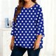 thumbnail image 2 of TaTaai Long Sleeve Gradient Top for Plus Size, Women's Casual T-Shirt Blouse, Round Neck Loose Fit, Soft Home Wear, All Seasons Everyday Attire Gift, 2 of 6