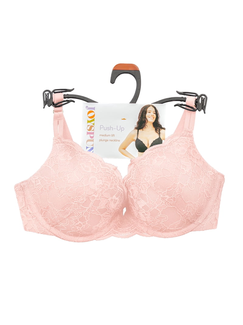 Joyspun Women's Lace Push Up Bra Sizes 34A to 40D with Underwire ...
