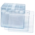 thumbnail image 1 of 100 Pcs Clear Plastic Horizontal Name Badge ID Card Holders, 1 of 4
