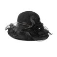 thumbnail image 4 of HNMKIU Elegant Women's Summer Beret Sun Hat with Wide Brim for Sophisticated Style and Black,M, 4 of 4