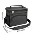 thumbnail image 2 of Giunmcul Festival Gift Insulated Lunch Bag for Women Men Reusable Lunch Box for Office Picnic Hiking Beach Leakproof Cooler Tote Bag Organizer with Adjustable Shoulder Strap, 2 of 4