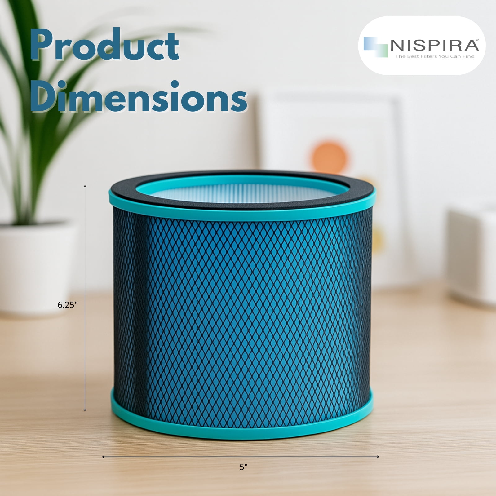 Nispira 2-in-1 True HEPA Filter Replacement For ULTTY Bladeless Tower Air Purifier Fan R021 R21 R020 R20 SKJ-CR021 SKJ-CR020, 2 Pack