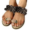 thumbnail image 3 of LEEy-World Slippers for Women Summer New Korean Style Fashionable Square Toe Pullover With Low Heel And Large Size Pearl Sliders Slippers for Women, 3 of 5