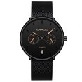 thumbnail image 2 of Up to 65% Off Men's Watch Calendar Steel Mesh with Chronograph Quartz Watch Necklace Rings Earring Jewelry on Clearance, 2 of 2