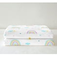 thumbnail image 3 of Fleece Blanket Twin Rainbow Throw Blanket Boho Fuzzy Blanket , Kawaii Rainbow Pattern Boho Sun and Clouds Sherpa Blanket Pink Love Heart Decor Blanket, 3 of 6