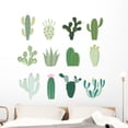 thumbnail image 1 of Collection Cactus Wall Decal Sticker Set Wallmonkeys Peel and Stick Graphic (48 in H x 48 in W) WM502474, 1 of 4
