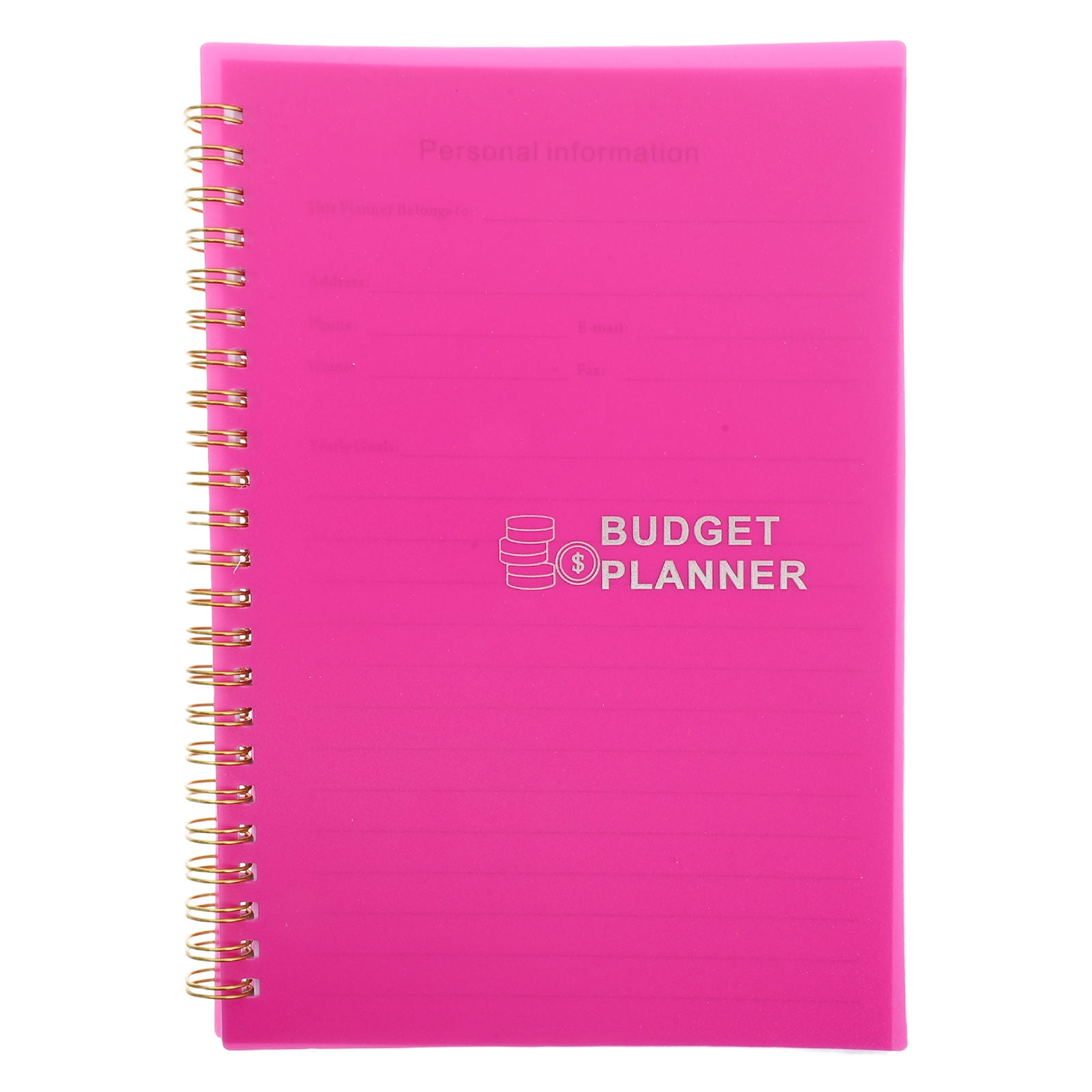 OULII Monthly Budget Planner Notebook for Personal Finance Management and Expense Tracking, Rosy Design for Organized Money Planning