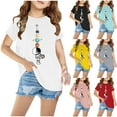 thumbnail image 2 of Zwiiyzr Toddler Kids Boys Girls Cotton Shirts for 3-10 Years Trendy Cute Round Neck Print Tee Short Sleeve Top Yellow, 2 of 6
