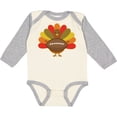 thumbnail image 3 of Inktastic Thanksgiving Day Turkey Football Fan Boys or Girls Long Sleeve Baby Bodysuit, 3 of 5