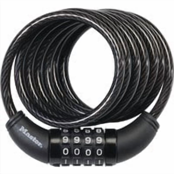 Master Lock Cable Bicycle Lock Combination - Multicolor — Home & Garage Storage, Stackable Design