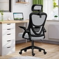 thumbnail image 2 of JaxSteam Ergonomic Office Chair High Back Mesh Desk Chair with Headrest Adjustable Armrest Height,Black-Gray, 2 of 7