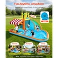 thumbnail image 4 of KFFKFF Inflatable Bounce House, 14.9 x 12.8 x 7.8 ft Inflatable Bounce House Water Slide, Bouncer Castle with Castle Bounces, Tall Slide, Splash Pool for 3 to 4 Kids Ages 3 to 8, 4 of 9